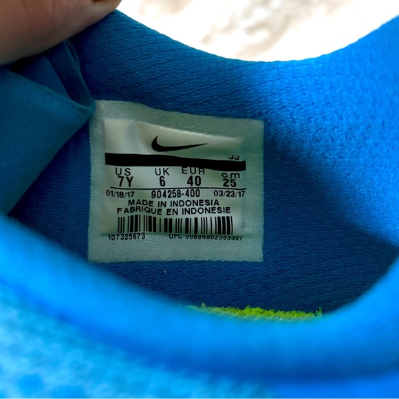 Nike Free Run Light Blue Running Shoes - Picture 8 of 9